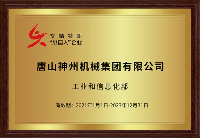 國(guó)家專(zhuān)精特新小巨人企業(yè)第一批